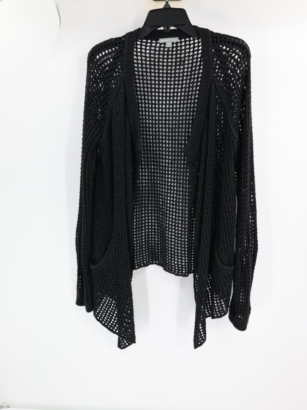 James Perse Cardigan Women 4 Cotton Linen Open Knit Sweater open front waterfall